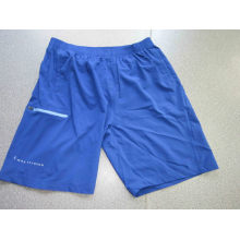 Yj-3020 Mens Blue Elastic Stretch Athletic Gym Quick Dry Shorts